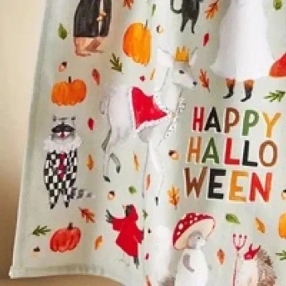 Anthropologie Tricks And Treats Halloween Kitchen Towel